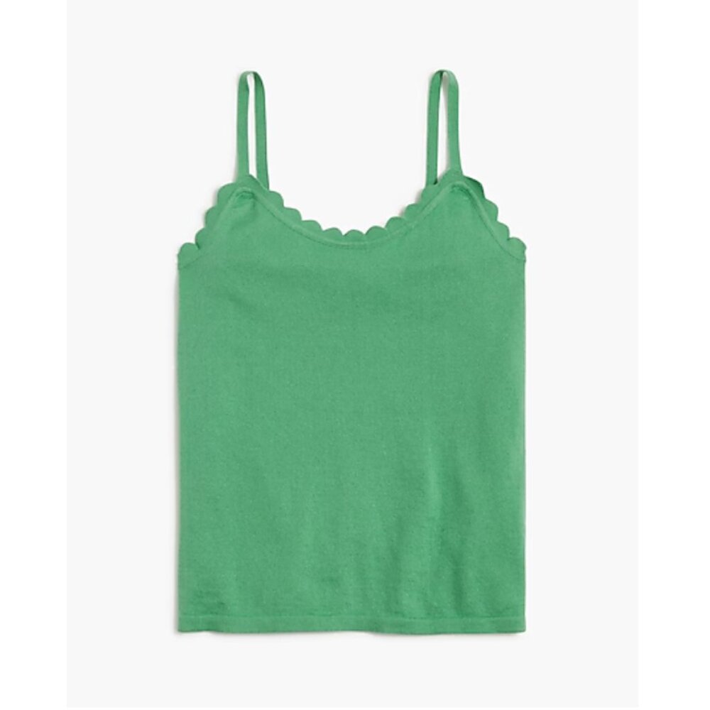 NWT J Crew Factory scalloped sweater shell tank top medium M 6 8 - Picture 2 of 5